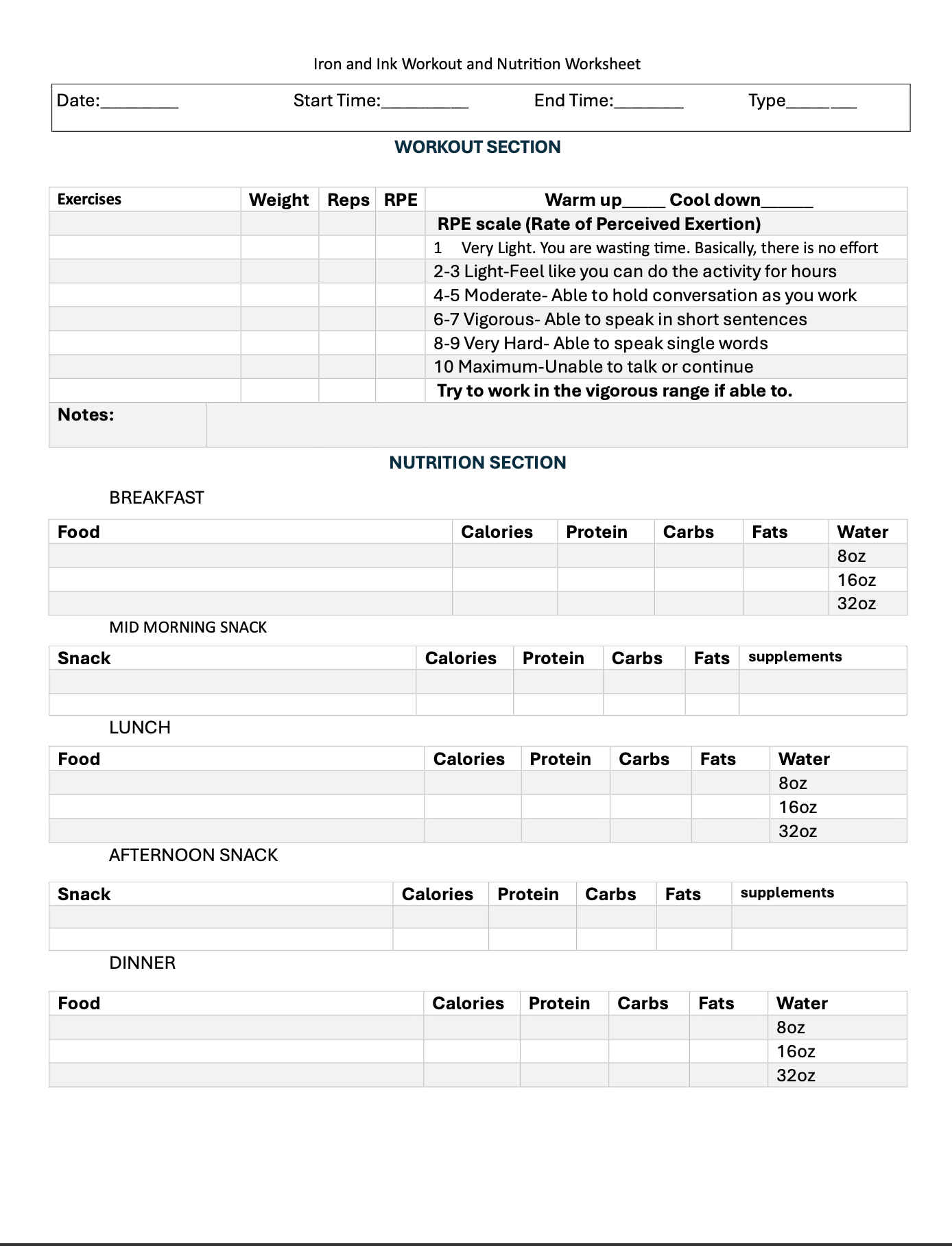 90-Day Fitness and Nutrition Planner